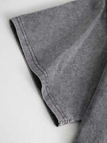 Anboa Men's 3-Pack Washed Oversized Tee Set, 230g Heavy Cotton Basic T-Shirts - Coffee BrownGreyBlack咖灰黑 - 查看 5