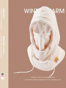 1 peça de chapéu quente de inverno, gorro de esqui tático unissex, boné de lã com capuz, gorro de ciclismo, caminhadas ao ar livre, esqui, montanhismo, aquecedor de pescoço térmico à prova de vento