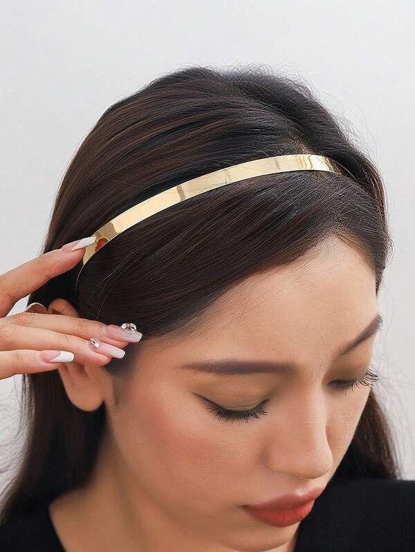 1 adet 7mm/5mm Saç Bandı, Vintage Tarzı Kendin Yap El Yapımı Takı, Günlük Kullanım ve Şık Partiler İçin Unisex Minimalist Saç Bandı, Saç Aksesuarı, Saç Bandı