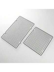 不粘冷却架，带凸起边缘和网格设计 - 重型烘焙、面包、蛋糕、饼干、糕点架 - 易于清洁、可用洗碗机清洗、为烤箱、烤架、厨房提供均匀的空气循环 - 节省台面上的存储空间 - 适合家庭和商业使用的食品材料 - 非常适合制作分层蛋糕、松饼、纸杯蛋糕 - 彩色 - 查看 13