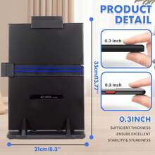 ¡RecomendadoSoporte para Documentos de Escritorio con 7 Ángulos Ajustables, Stand de Papel de Metal para Teclear al Leer Formatos A4, Cartas, Libros, Recibos, Partituras, Libros Texto¡Top de Temporada - Vertical - Ver 2