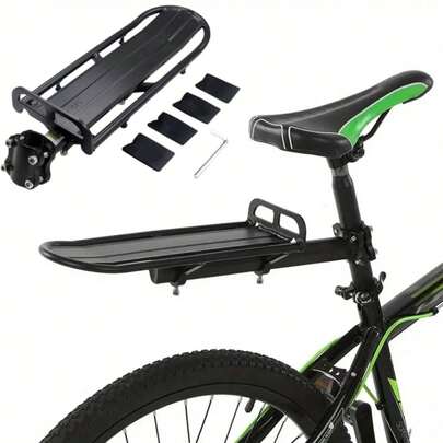 Bike Rear Rack, Retractable High Quality Hard Aluminum Alloy Bicycle Cargo Rack Mount, Suitable For Most Bicycles, Such As Road Bike, Mountain Bike, Fat Bike