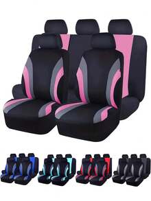 9PCS/4PCS Universal Car Seat Covers Full Set, Waterproof Sporty Breathable Seat Protectors With Removable Headrest Covers, Airbag Compatible, Easy Installation For Auto Interior Protection & Decoration - ZYT[Style 8] - View 11