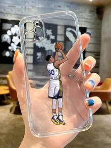 1-częściowy wzór koszykówki Przezroczysty TPU Obudowa na telefon, odporna na wstrząsy i odciski palców, kompatybilny z Galaxy/16 Pro/16 Plus, 15/15 Pro Max/15 Pro, 11/12/13/14 Pro Max, 11 Pro/11 Pro Max, 12 Pro/12 Pro Max, 13 Pro/13 Pro Max, 14 Pro/14 Pro Max, miękka skorupa, stylowy, kreatywny design