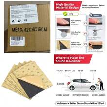 157mil 18sqft Roll Pack Universal Sound Deadener - Closed Cell Foam Noise Deadening Material with Aluminum Foil TapeCar Trim Removal - Heat Shield Insulation Dampening - 7sqft-5 Piezas - Ver 1