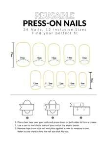 24Pcs/Set Nail Art Stickers - Light Blue, Floral, Butterfly Patterns, Medium Square Shape, Glossy Surface - Diversified Styles, Fashionable Manicure, Bright Nail Art |   Pattern Stamping |   Complex Nail Designs, Nail Accessories To Make Your Fingertips  Brilliantly, Suitable For Parties, Dances And Everyday Wear, Removable And Reusable Press On Nails Nail Supplies Nails - 彩色 - 查看 6