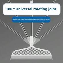 Long Magic Broom,180° Degree Design Hair & Dust Removal Tool For Hard Floors & Carpets, Ergonomic Handle For Bathroom, Living Room, Bedroom, Versatile Cleaning , Durable Construction - trắng - Xem 7