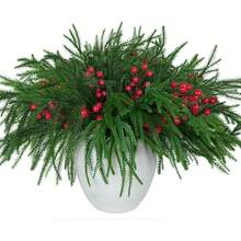 Artificial Holly Berries, Mini Fake Berries Decor On Wire For Christmas Tree Decorations Flower Wreath DIY Craft Use