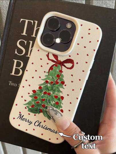 1pc Customizable Red Polka Dot Christmas Themed Design Phone Case, Suitable For IPhone 17 Pro Max/17 Air/15 Pro Max/16 E/14 Plus/13/12/11, S24/20 Ultra, Redmi Note 13 Pro Plus, Made Of TPU Material, Filled With Festive Atmosphere, Ideal Christmas Gift For Family And Friends