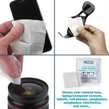 Premoistened Lens Glass Cleaning Wipes One Size Travel Cleaner, 3.98 In 0.49lb