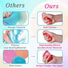 Dream Stress Drop Silicone Squishy Stress Balls For Adults & Kids - Fidget Toys For Autism, ADHD, Anxiety Relief - Sensory Squeeze Toy With Dreamy Smooth, Birthday Gift - Hồng - Xem 5