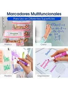 MAGMALIFE Marcadores para Pizarrón Blanco Set de 24 Piezas, 8 Colores a Elegir, Tinta de Secado Rápido, Borrado Fácil, Sin Olor Fuerte, Plumones para Escuela Oficina Casa y Presentaciones - 1 - Ver 5