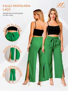 Swisz Women Pants - Màu xanh lá cây đậm - Xem 8