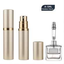 1pc Redesigned Perfume Spray Bottle, Portable Perfume Refillable Atomizer, Bottom Fill Mini Spray Travel Perfume Bottle, Pump Fills Directly From The Bottom Without Removing The Cap, 100% Pure Glass Inner Bottle, With A Visible Window So You Can Easily Know How Much Perfume Is Left, Available In 5ml / 8ml /10ml