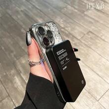 Teléfono con lente integral Black Flowers, chapado en electromagnéticamente, compatible con carga inalámbrica magnética y compatible con phone 16 Pro Max, 16, 15 Pro, 14, 14 Plus/14 Pro Max, 13, 13 Pro, 12 Pro, 11/11 Pro y serie Pro. Es un excelente teléfono para amigos, cumpleaños y festividades. - Negro - Ver 4