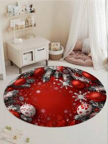 Christmas Theme Rug - Snowy Holiday Design, Washable & Stain Resistant, Soft Flannel With Non-Slip Memory Foam Backing, Suitable For Living Room, Bedroom, Entryway, Ideal For Christmas, Winter, Autumn Kitchen Rug Bathroom Decor - Multicolor - View 17