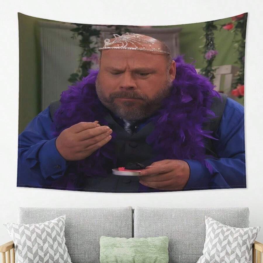 Bertram Funny Uncle Tapestry - Horizontal Hanging Decor With Wrinkle-Resistant Beige Polyester Fabric   High-Quality Home Decoration For Living Room  Bedroom  Office - No Electricity Needed  Easy To Hang  Funny Home Decor   Bedroom Accent  Playful Design  Durable Fabric  Quirky Decor  Longlasting Material  Statement Piece  Interior Designers - 彩色 - 查看 1