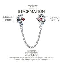 1pc Fashionable Personalized Silver, Gold, Rose Gold Multi-Element Heart Charm, Suitable For DIY Bracelet, Bangle, Anklet, Safety Chain Pendant - Chain - View 5