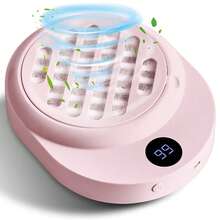 迷你可充电美甲吸尘器，美甲师专用，紧凑型真空风扇吸尘器，无线吸尘器，美甲修脚工具，适用于亚克力指甲抛光，附赠10张滤纸，圣诞节和情人节礼物 - 彩色 - 查看 12