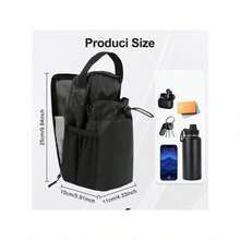 Magnetic Gym Bag With Water Bottle Holder, Adjustable Strap | Large Capacity Sports Organizer, Multi-Compartment | Retractable Cord Design, Sport Style, Heavy-Duty Fitness Backpack, Crossbody Bag, Convenient Strong Magnet Absorption Two-In-One Neutral Unisex, Suitable For Gym Sports Travel Storage - 彩色 - 查看 4