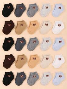10/20 paires de chaussettes mignonnes à motif ours, chaussettes ours en peluche, chaussettes basses pour tout-petits, convient aux garçons et aux filles, douces et confortables, chaussettes adorables - Multicolore - Voir 3