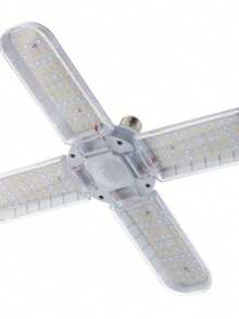 Lámpara de techo plegable con bombilla LED formato abanico LE074 iluminación interior moderna energía eficiente luz blanca para sala comedor dormitorio lámpara fácil instalación hogar - Blanco - Ver 1