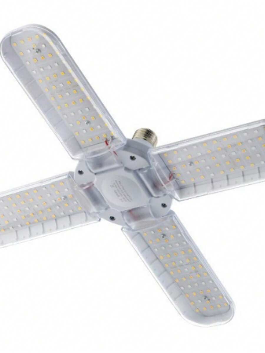 Lámpara de techo plegable con bombilla LED formato abanico LE074 iluminación interior moderna energía eficiente luz blanca para sala comedor dormitorio lámpara fácil instalación hogar - Blanco - Ver 1