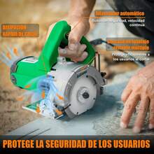 Anirona 1600W Sierra Circular Eléctrica Ranuradora Concreto, 12000RPM Juego De Sierra Circular Con Hoja De 4-1/2, 0-45 ° Ángulo De Corte Ajustable Para Cortar Madera,ármol, Azulejo de cerámica - 1 - Ver 4