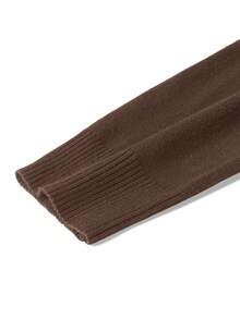 GRDR Men's Casual Long Sleeve Half Zip Knit Sweater, Versatile For Daily Wear - Brown - View 4