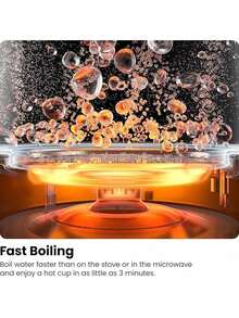 Chefman | Tetera con Jarra de Cristal | Hervidor Eléctrico de 1.Litros | Base de 360 Grados | Luz Led - 1,7 litros - Ver 7