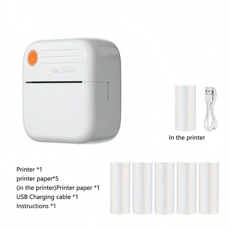 热敏迷你打印机，便携式无墨机，用于笔记、日记DIY、礼品、学习图形、解剖图、照片 - 彩色 - 查看 18