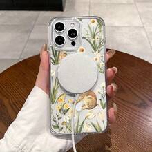 Funda magnética para phone 11/12/13/14/15/16/Pro Max. Diseño con conejito de Pascua clásico. Resistente, compatible, a prueba de golpes, de silicona. Elegante, duradera y fácil de usar - transparente - Ver 8