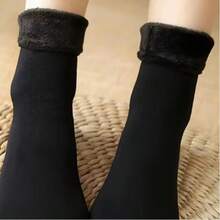 4/8 Pairs Thick Warm Mid-Calf Socks, Unisex Thermal Lined Non- Snow Socks For Autumn/Winter - Multicolor - View 5