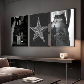 1/3 st mode chic väggkonst bild y2k tryck kanvasmålningar kyss läppar posters svartvit estetisk flickinredning för sovrum, vardagsrum eller studentrum dekor present till henne oramad