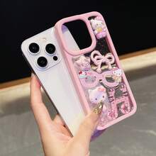 SANRIO Pink Bow-Knot Hello Kitty Leather Pattern Bow-Knot Phone Case Compatible With Iphone 17 Pro Max - Baby Pink - View 4