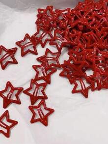 50 piezas/36 piezas/12 piezas/5 piezas Clips para el cabello de colores caramelo estilo Y2K para mujeres, lindos clips para el cabello tipo BB para flequillo y lados, surtido de colores aleatorios, accesorio de moda versátil para uso diario, accesorios para la cabeza, accesorios para el cabello para mujeres - Rojo - Ver 1