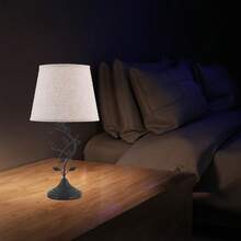 Creative Warm Table Lamp, Bedroom Bedside Lamp, Nordic Solid Wood & Fabric Decor, USB Powered, Bedroom, Study, Airbnb, LED Nightlight - 1 chiếc - Xem 8