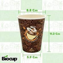 Paquete de 50 Vasos de Papel 12 oz Sin Tapa u2013 Kraft, Reciclables u2013 Resistentes y Apilables u2013 Para Bebidas Calientes - Tácito - Ver 3