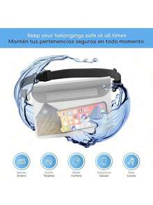 Canotagio Bolsa Impermeable/Cangurera Sumergible a Prueba de Agua Tamaño. Perfecta para Deportes, Senderismo, la Playa y la Alberca. Disponible en 3 Colores. - Transparente - Ver 11