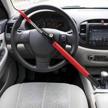 Steering Wheel Lock The Club Twin Hooks Anti Theft Universal Car Truck Van SUV - Red - View 3