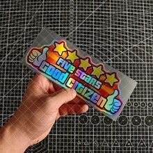 1pc Limited Edition 5-Star WANTED Car Window & Bumper Sticker Set - Laser Crafted, Waterproof Vinyl Decal - Multicolor - View 5