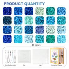 5000/10000/40000 件 2.6 毫米保险丝珠套件，24 色盒装，各种图案参考说明，钥匙扣环，方形钉板，生日、毕业典礼、情人节、万圣节派对礼物，散装 2.6 毫米保险丝珠补充套件 - 裝飾珠珠套裝 - 查看 16