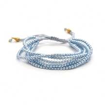 1pc 6-Layer Faux Pearl Bracelet, Multilayer Beaded Adjustable Bracelet, Fashionable Accessory For Women