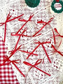 10pcs Red Bow Knot Cake Decorations,DIY Bowknot Cake Decor Supplies,Birthday Party Decor,Anniversary Birthday Wedding Cake Decor,Holiday Gift Decor,Baking Cake Dessert Bow Toppers,Party Favor,Birthday Party Table Decor - Đỏ - Xem 4