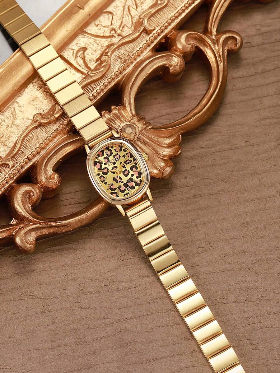 1pc Elegant Oval Dial Bamboo Strap Quartz Women's Watch - Charming Elegant, Versatile Fashion, Brightens Complexion, Suitable For Commuting And Daily Matching, Birthday Gift, Women's Gift, Anniversary Gift, Gift, Year-End Promotion, Cyber Monday Gift, Halloween Promotion And Other Holiday Gifts, No Gift Box Included - White - View 1
