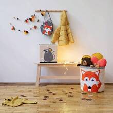 Canvas Storage Bin - Cesto de ropa y juguetes para bebs y nios, Zorro - Zorro - Ver 5