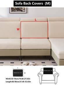 1pc Stretch Sofa Seat Cushion Cover, All Season Non-Slip Sofa Slipcover, Full Coverage Sofa Protector, Washable, Dust-Proof, Pet-Friendly, Adjustable For L-Shaped Sofa, Suitable For Bedroom, Office, Living Room - cream color - View 13