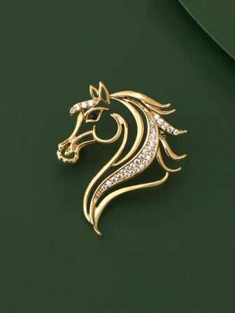 1pc Premium Lapel Pin, High-End Zodiac Animal Brooch, Decorative Accessory For Suits, Scarves, Jackets, Elegant Daily Wear