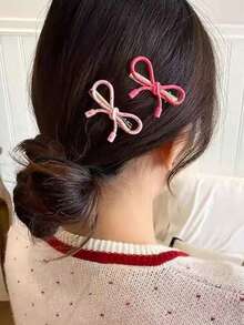 4pcs/2pcs Cute Bow Design Women Hair Clips Set, Fashionable Bangs & Hair Accessory With Hollow Out Detail, Hair Accessories Hair Tools, Beauty Accessories, Curly Hair Accessories Hair, Hair Accessory, Hair Accessories,Accessories, Hair Accessories Fall,Travel, Hair Tools,Accessories Women, Hair Stuff,Fall,Hair,Hair Accessories,Accessories,Hair Accessories Travel,Hair Accessories,Accessories Women,Hair Accessory,Hair Accessories Women,Hair Tools,Hair Stuff,Stuff,Beauty Accessories,Gifts,Travel,Gifts For Women,Hair Stuff,Stocking Stuffers