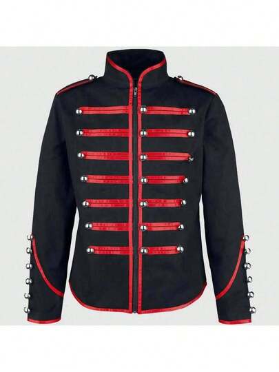 COS Gothic Medieval Coat For Men, Steampunk Coat, Cosplay Costume, Stage Costume